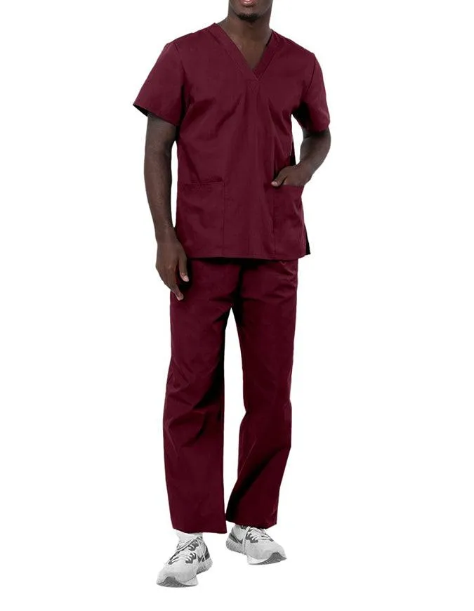 Adar Unisex V-neck Basic Scrub Set