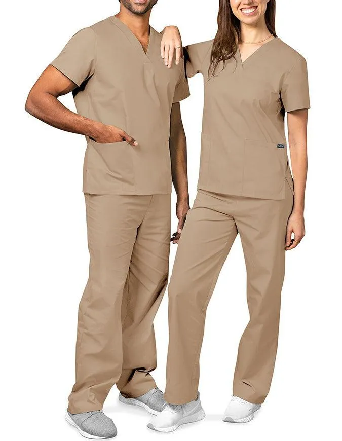 Adar Unisex V-neck Basic Scrub Set