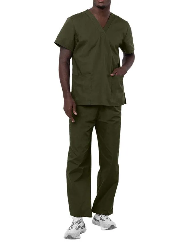 Adar Unisex V-neck Basic Scrub Set