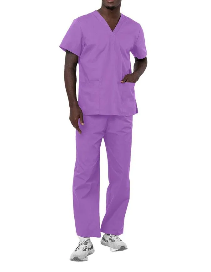 Adar Unisex V-neck Basic Scrub Set