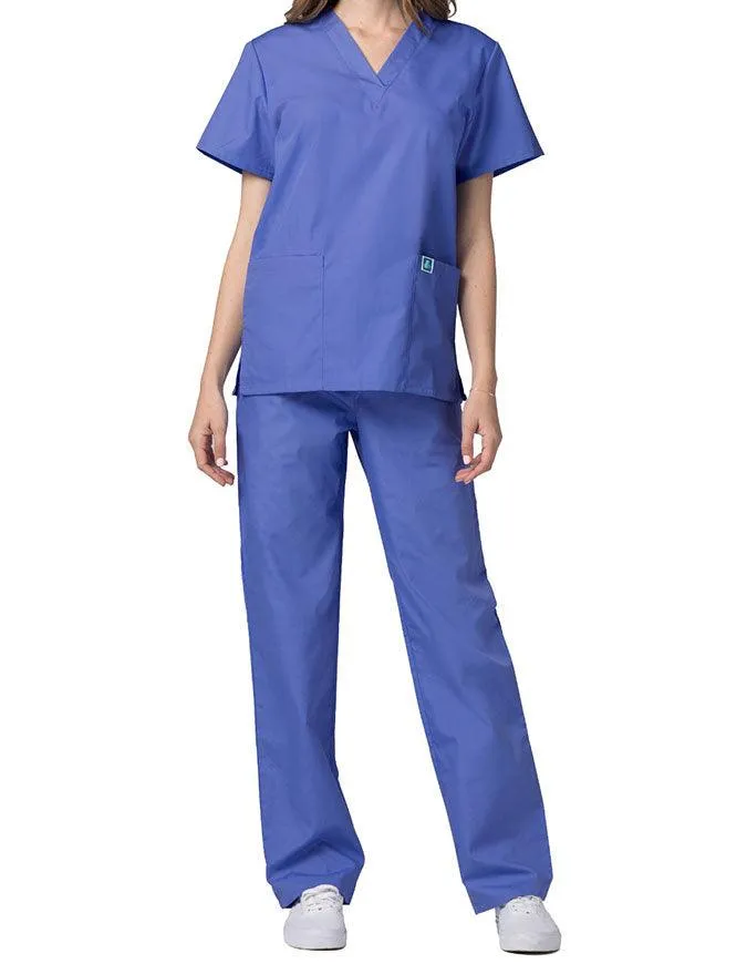 Adar Unisex V-neck Basic Scrub Set