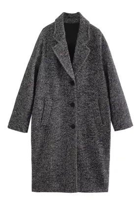 'Amelia' Tweed Knitted Coat