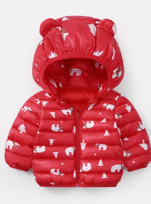 Baby Girls Hooded Down Jackets For Kids Coats