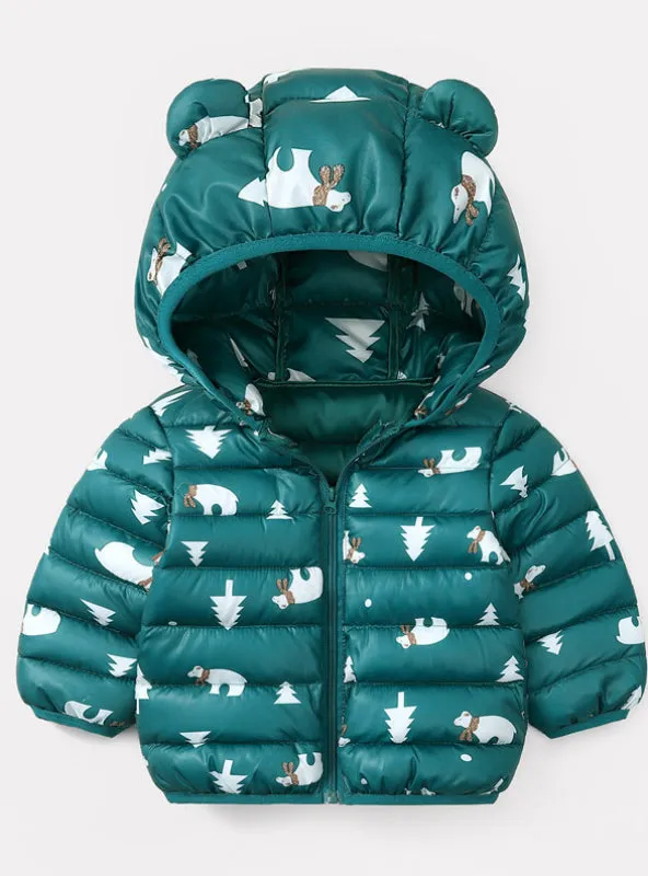 Baby Girls Hooded Down Jackets For Kids Coats