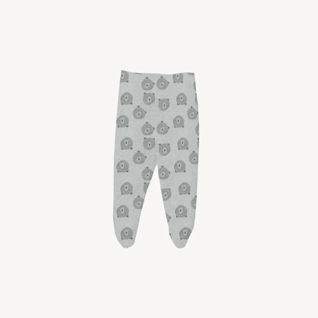 Baby Set | 100% Cotton |  6-Pieces | Hat | Bib | Jacket | Sleepsuit | Bodysuit | Leggings | Age Newborn – 6 Months | Colour Grey Bear | Broggs®