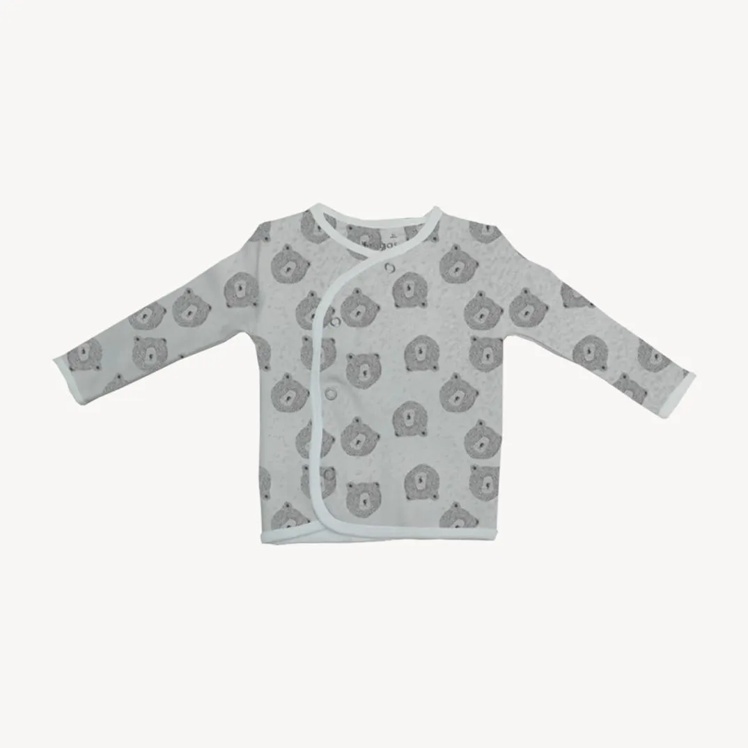 Baby Set | 100% Cotton |  6-Pieces | Hat | Bib | Jacket | Sleepsuit | Bodysuit | Leggings | Age Newborn – 6 Months | Colour Grey Bear | Broggs®