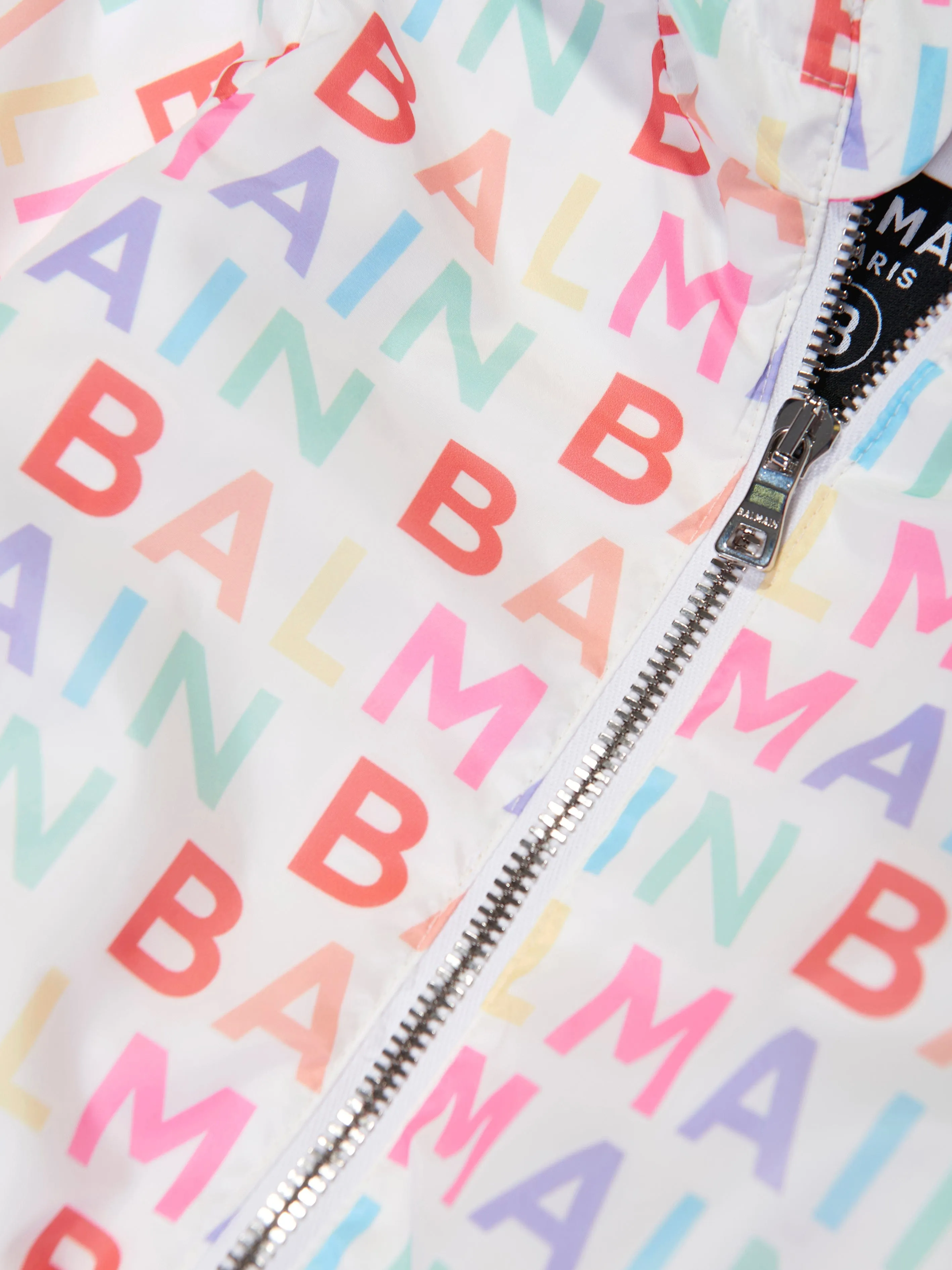 Balmain Baby Logo Print Jacket in Multicolour