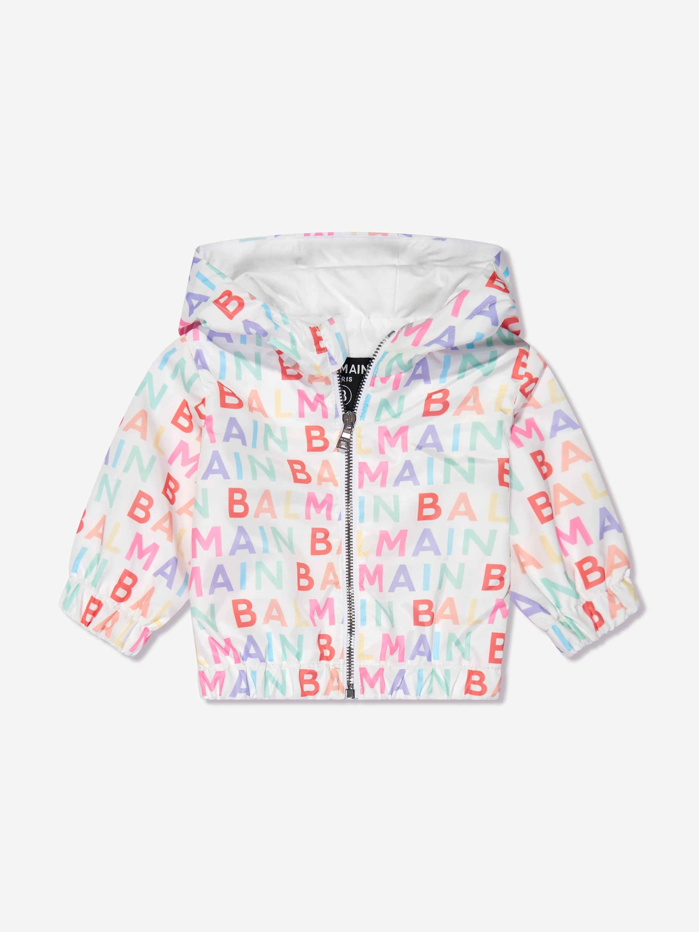 Balmain Baby Logo Print Jacket in Multicolour