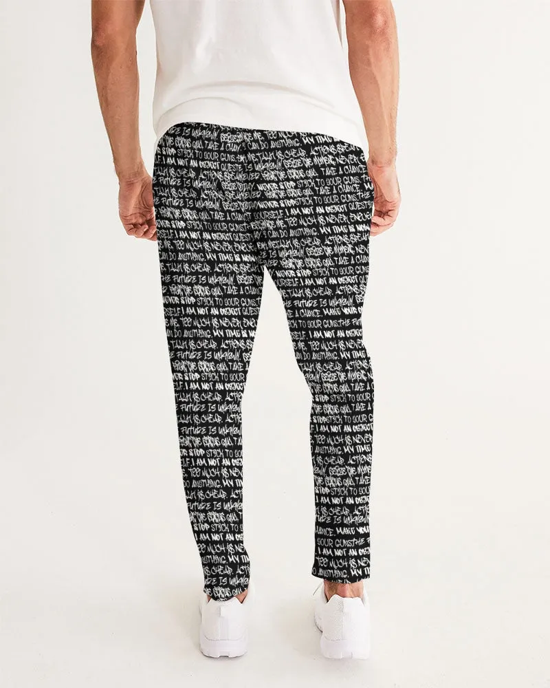 Black & White Empowering Graffiti Men's/ Unisex Joggers