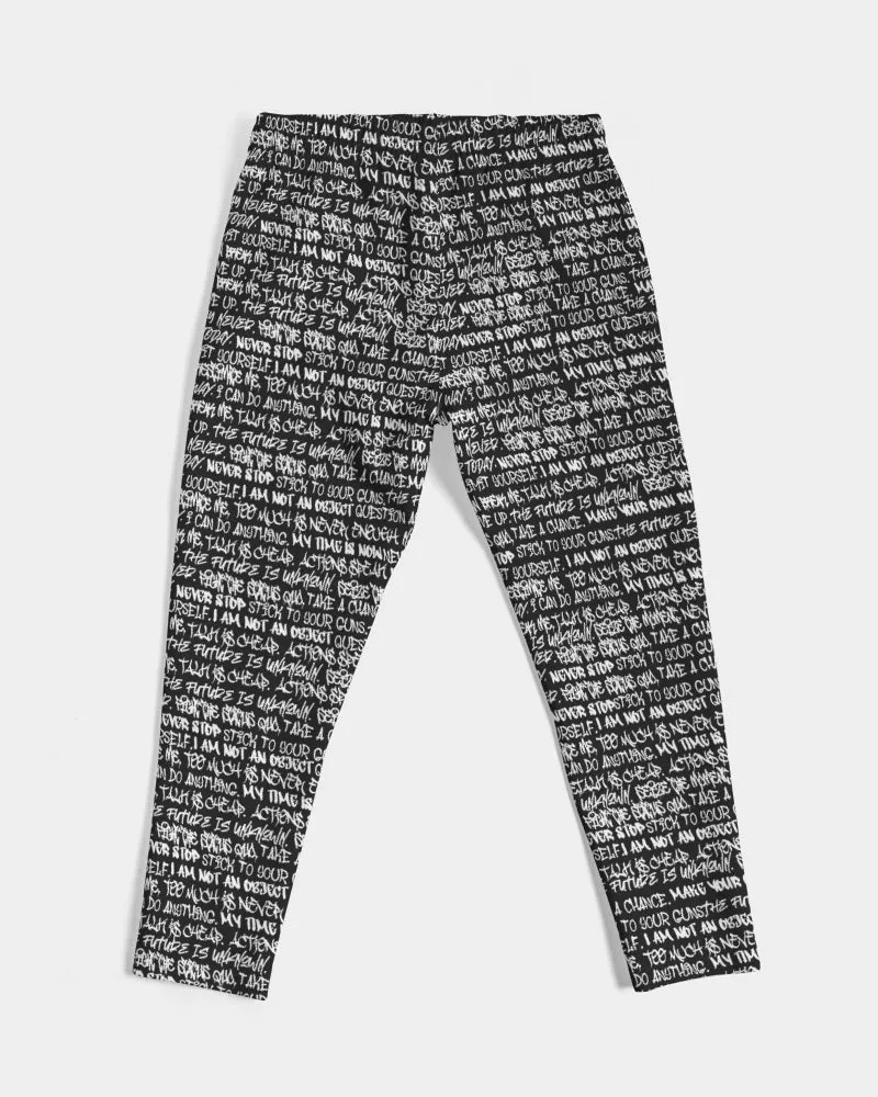 Black & White Empowering Graffiti Men's/ Unisex Joggers