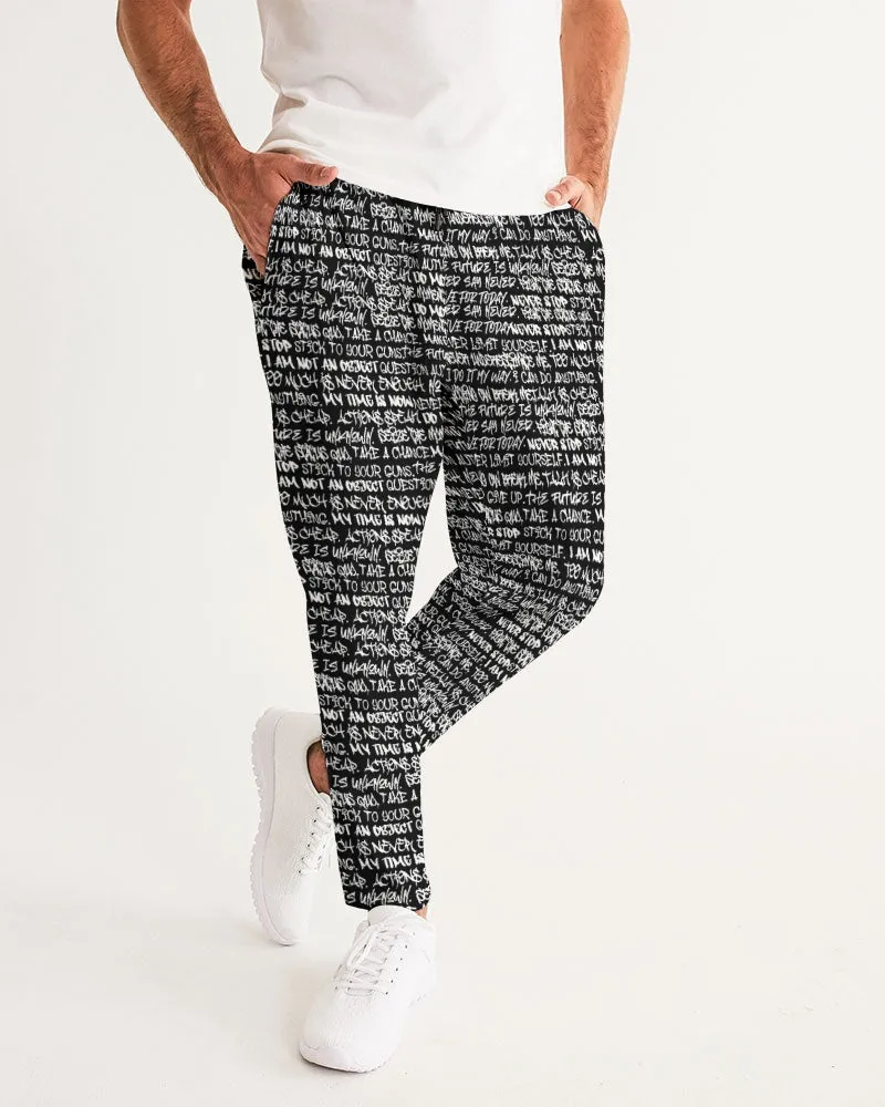 Black & White Empowering Graffiti Men's/ Unisex Joggers