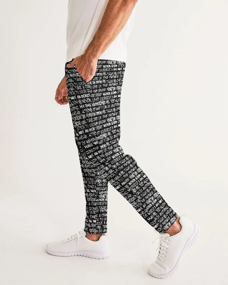 Black & White Empowering Graffiti Men's/ Unisex Joggers