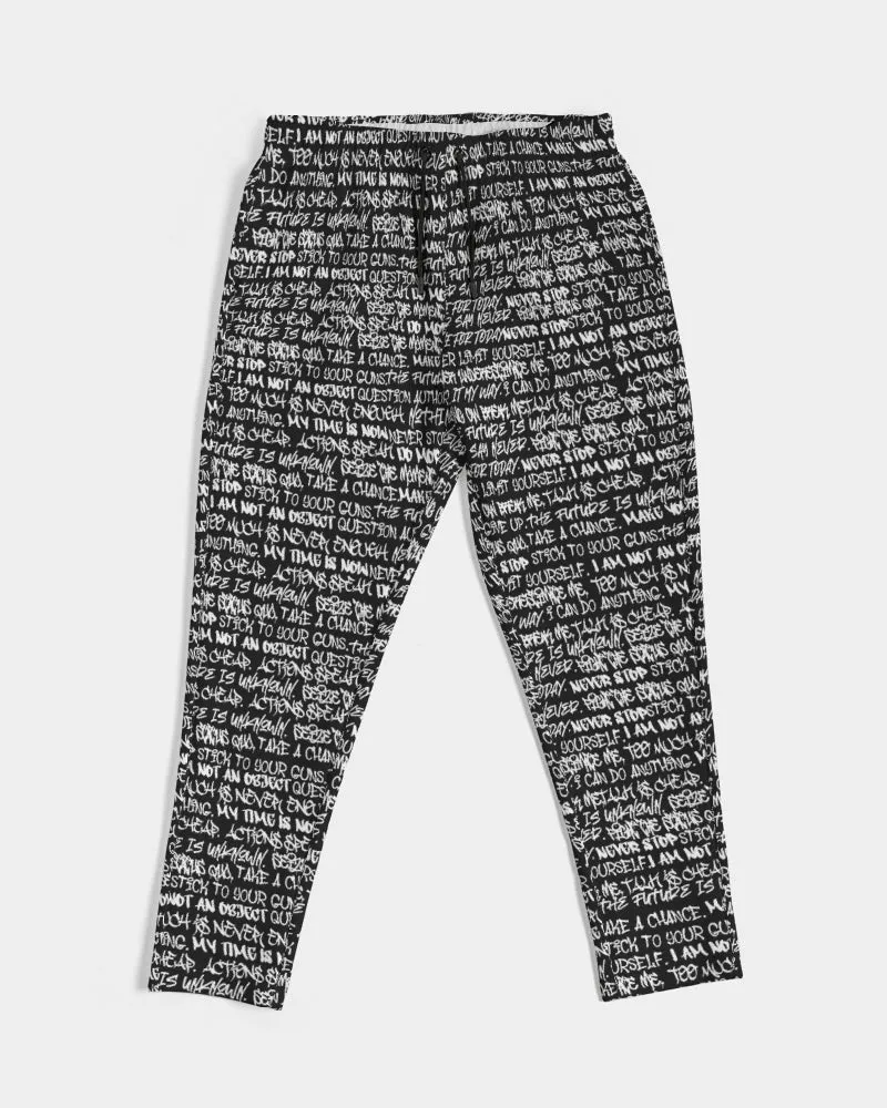 Black & White Empowering Graffiti Men's/ Unisex Joggers