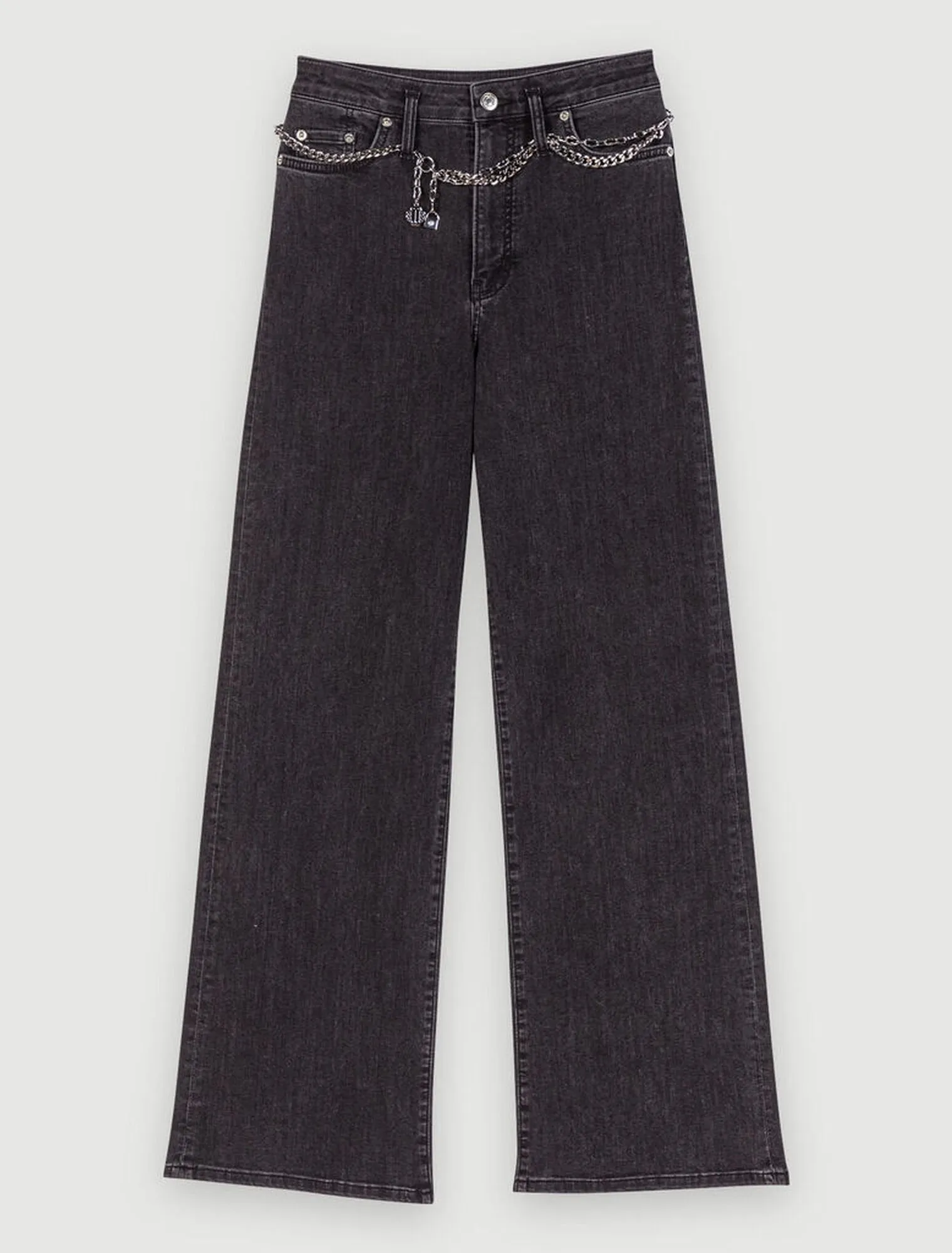 Black belted baggy jeans