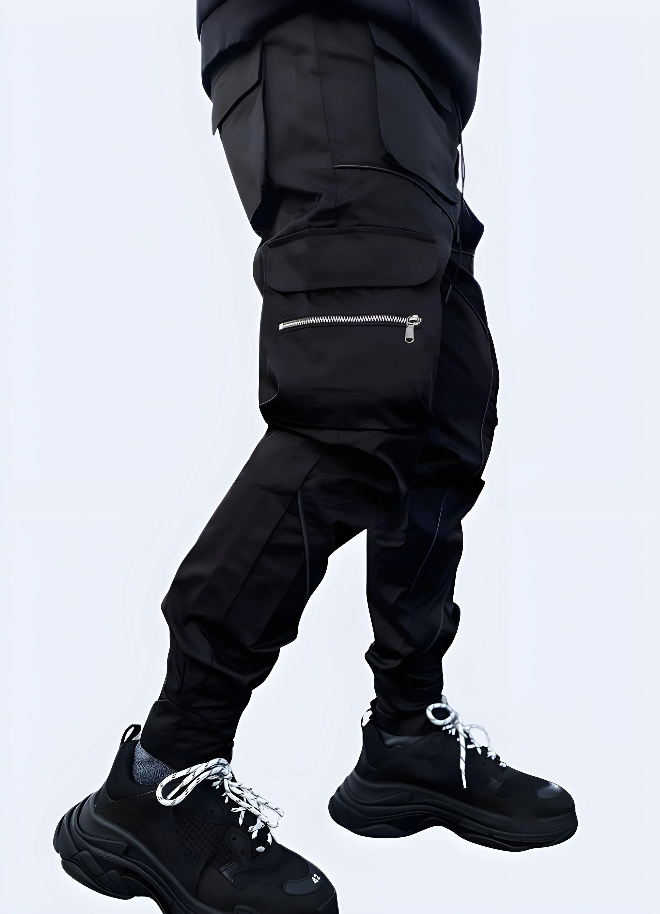 Black Reflective Pants