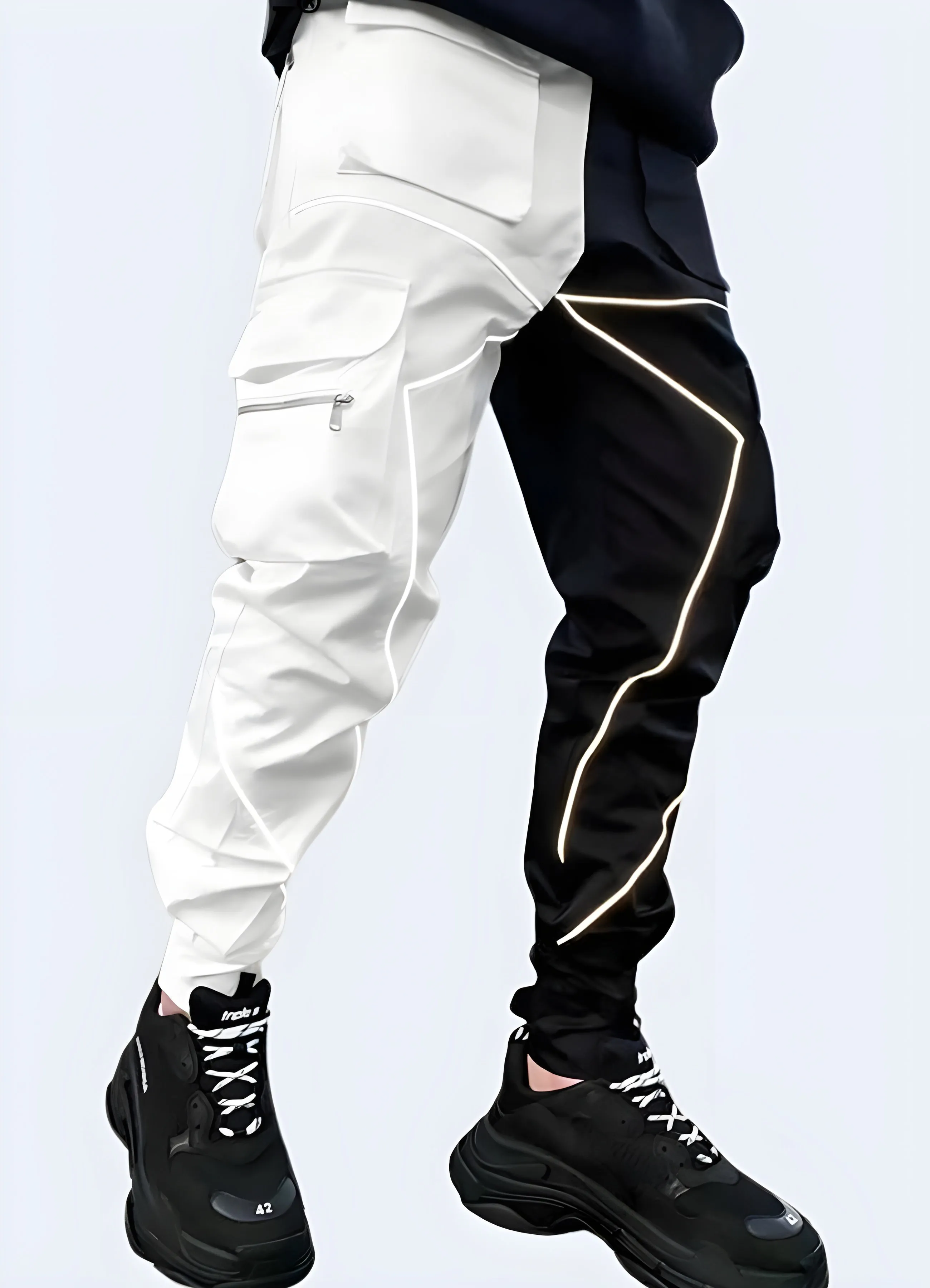 Black Reflective Pants