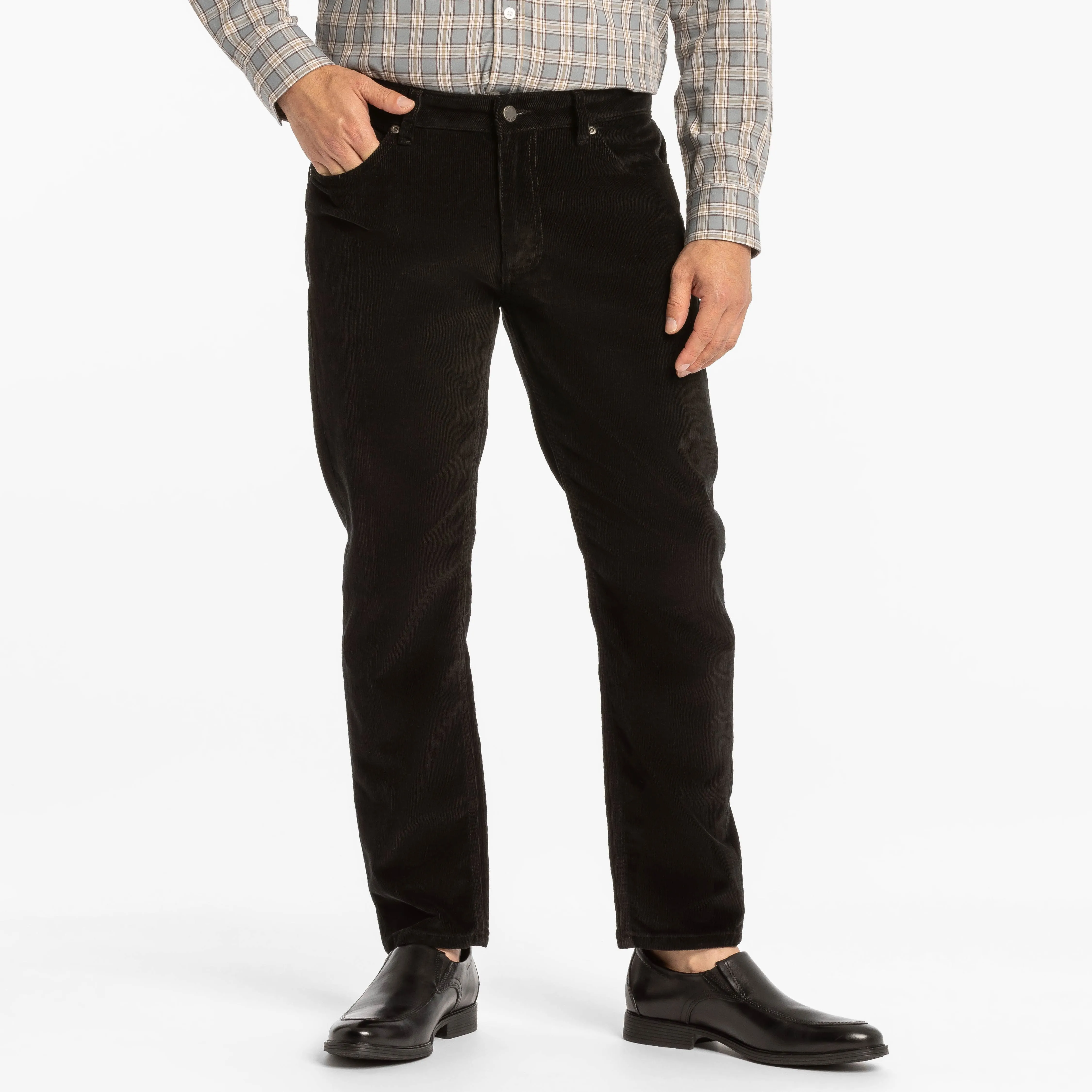 Black Stretch Corduroy Pant