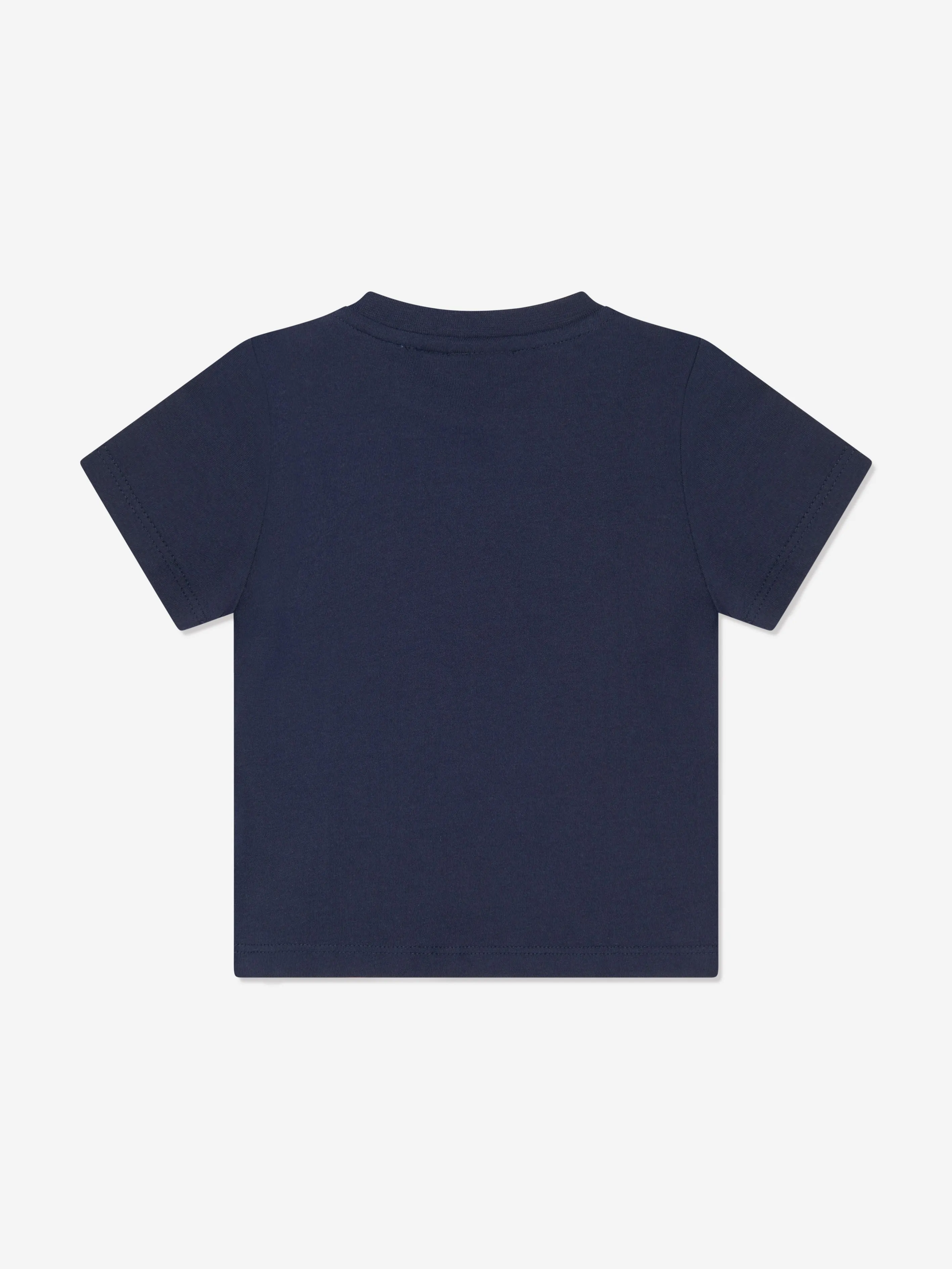 BOSS Baby Boys Gradient Logo T-Shirt In Navy