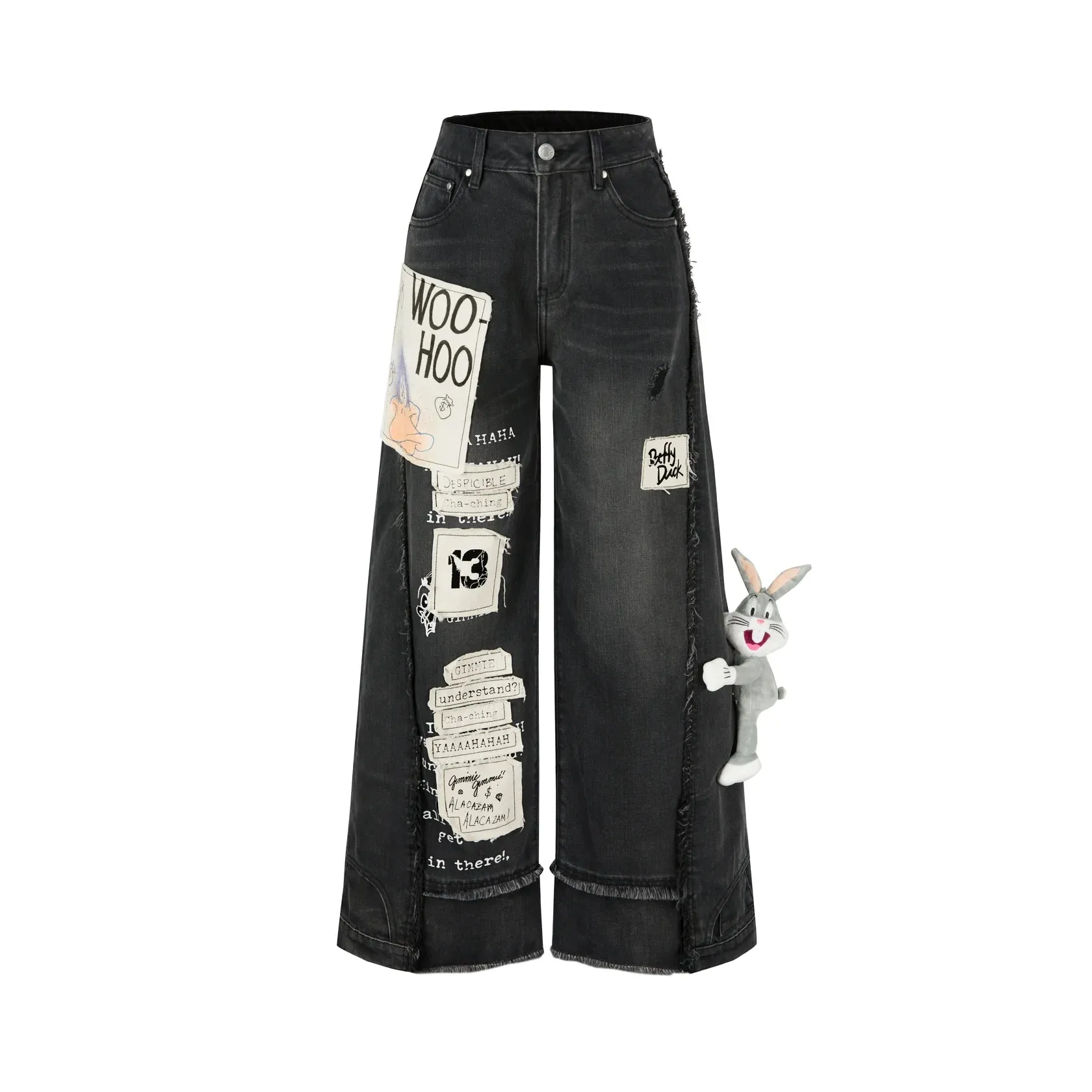 Bugs Bunny Daffy Duck Jeans in Black