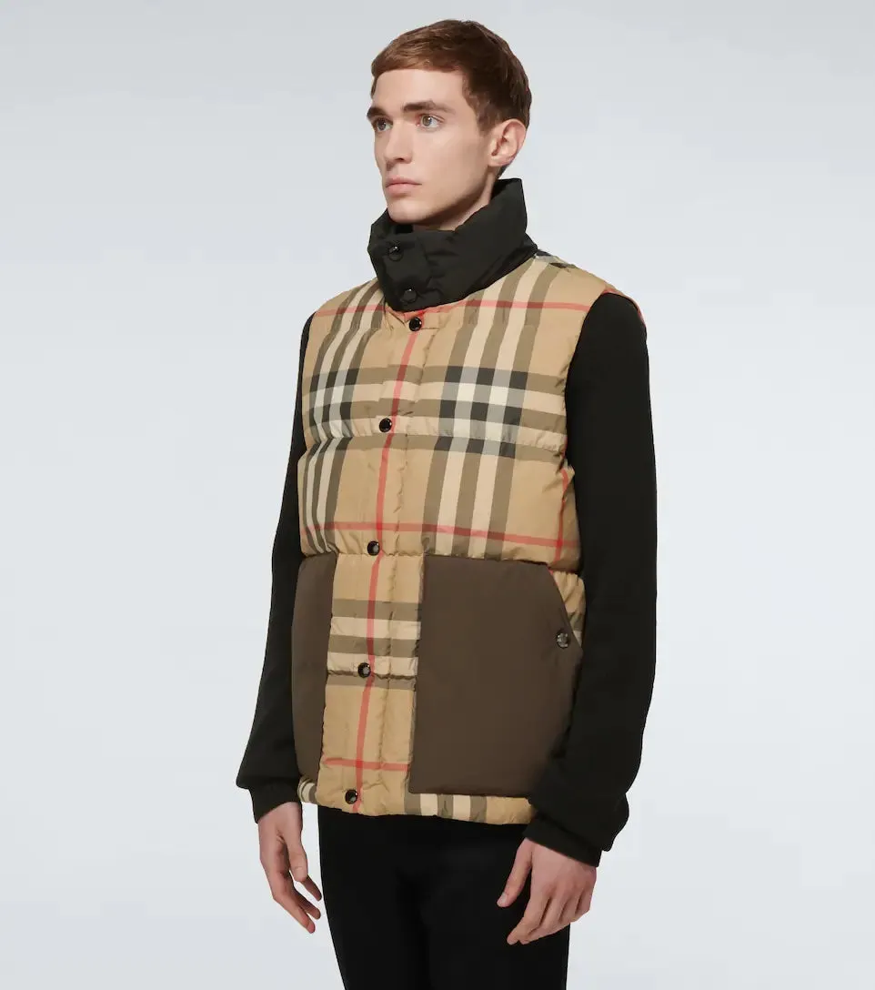 BURBERRY KENWICK CHECKED DOWN VEST