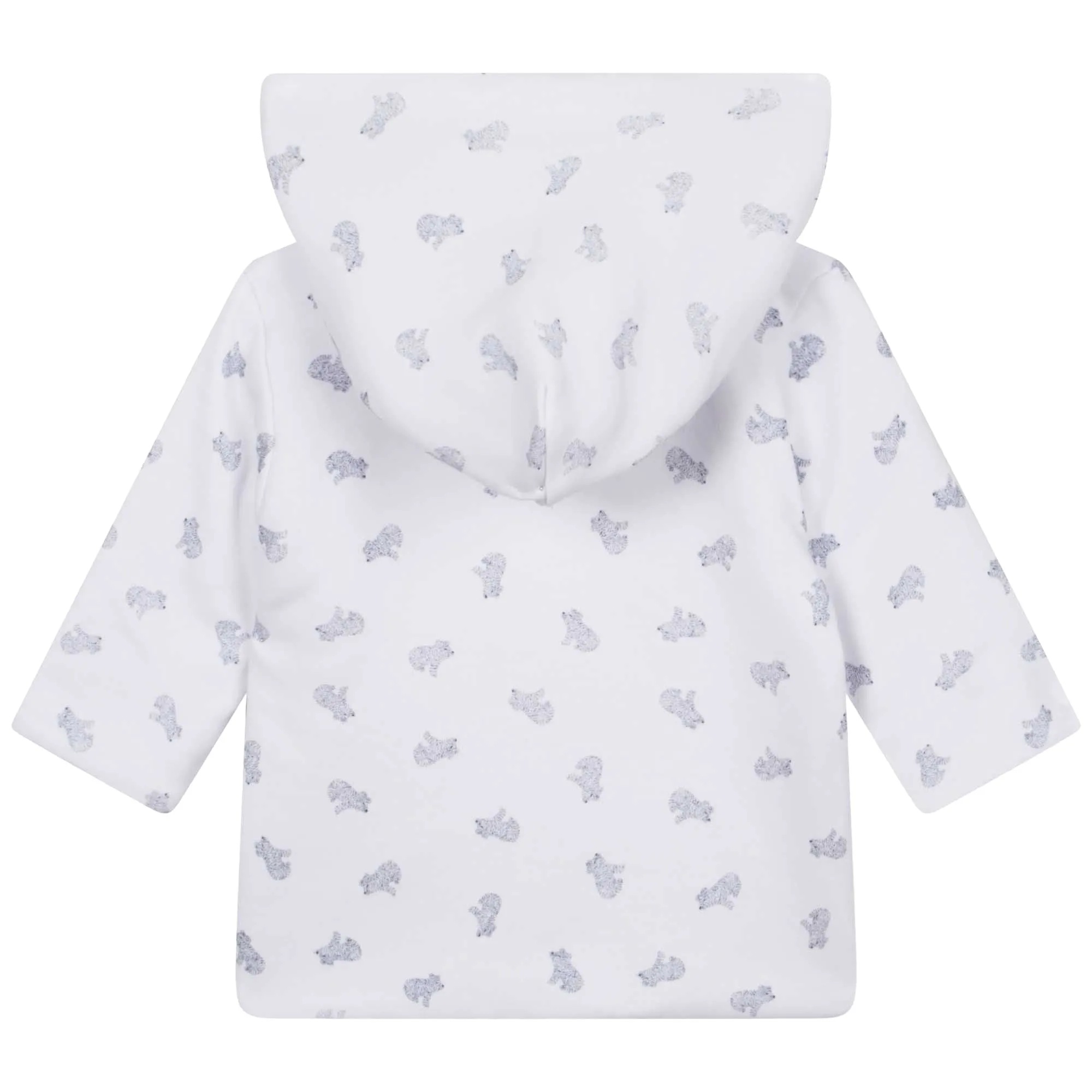 Carrement Beau Baby Boy Cotton Hooded Jacket W/ Allover Bear Print