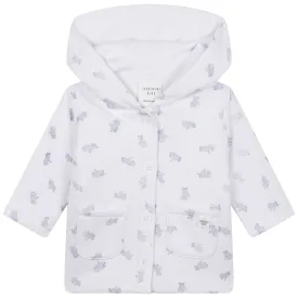 Carrement Beau Baby Boy Cotton Hooded Jacket W/ Allover Bear Print