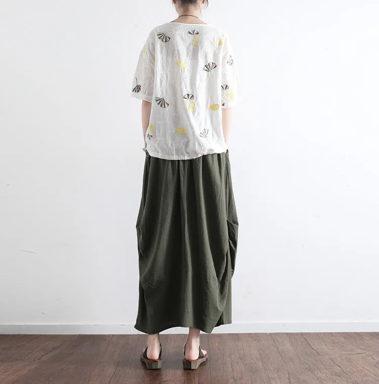 Casual Summer Women Skirts Women Skirts Women Linen Cotton Skirts ATM962326