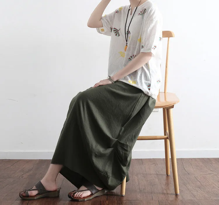 Casual Summer Women Skirts Women Skirts Women Linen Cotton Skirts ATM962326