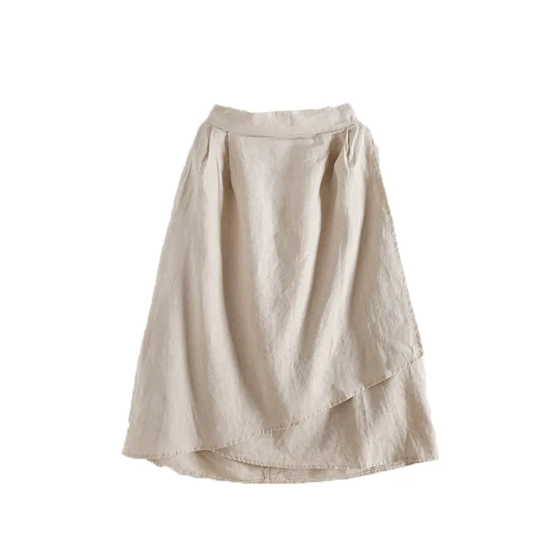 Casual Summer Women Skirts Women Skirts Women Linen Cotton Skirts ATM962328