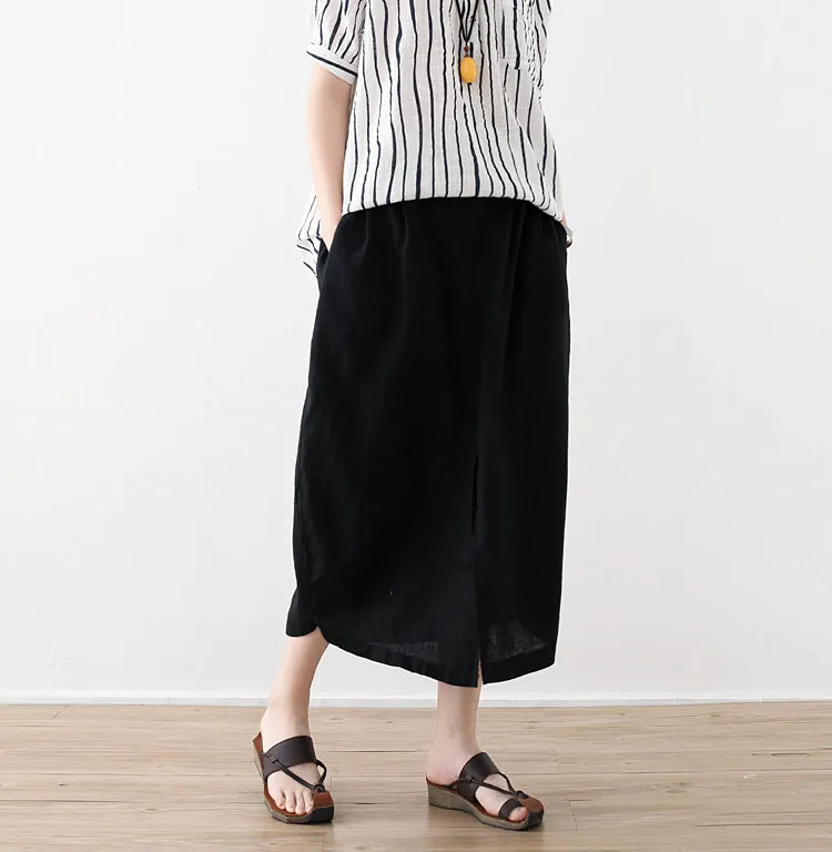 Casual Summer Women Skirts Women Skirts Women Linen Cotton Skirts ATM962332