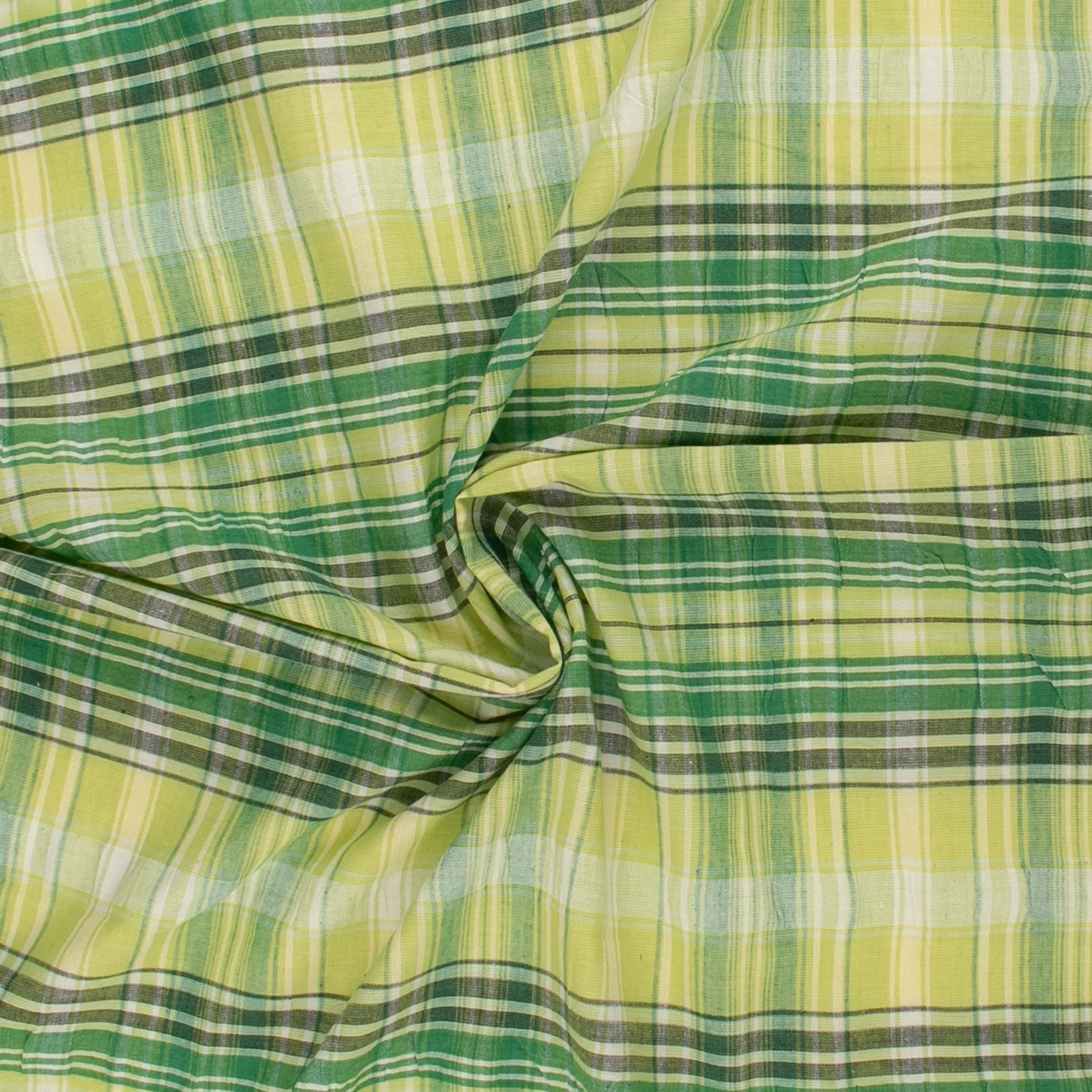 Checked Seersucker - 003 - Green