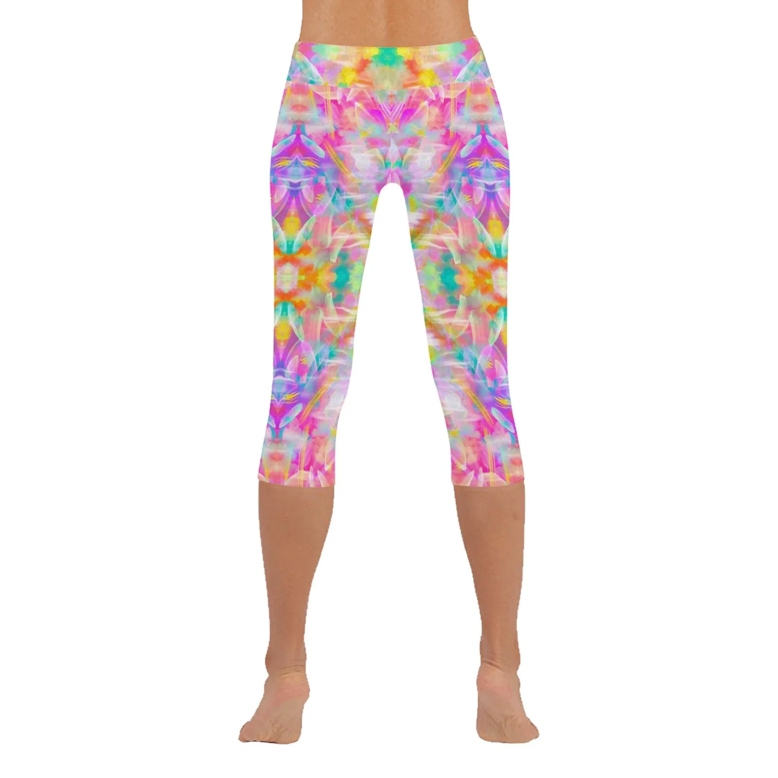 Colourful Whispers Capri Leggings up to 5 XL