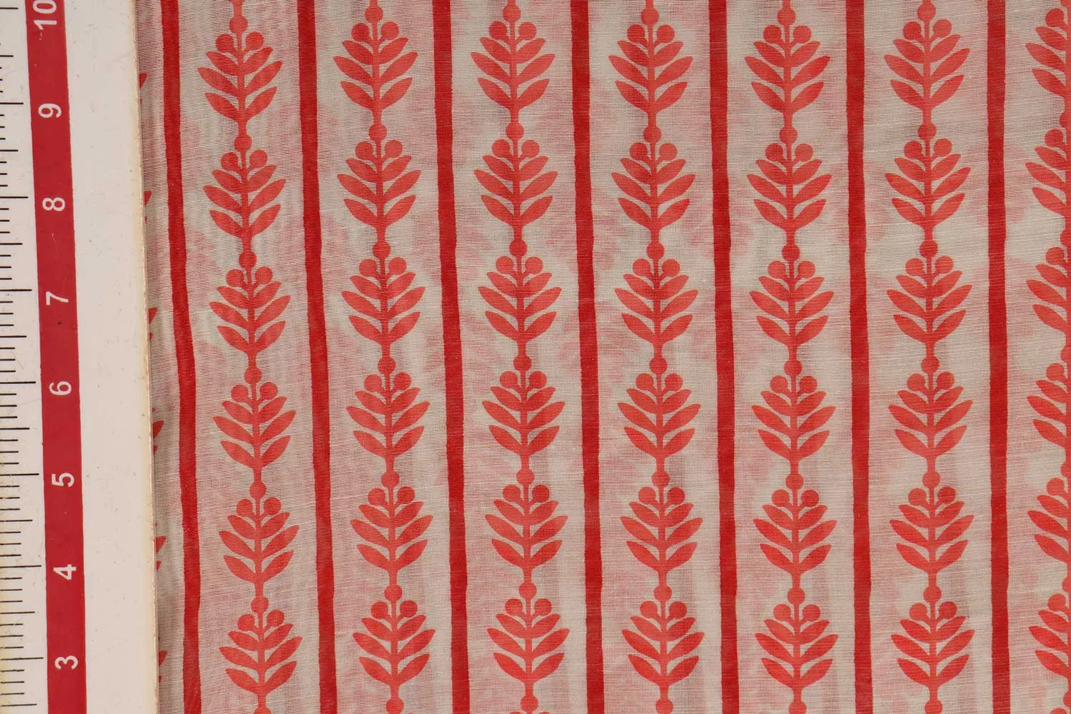 Cream Printed Chanderi Fabric