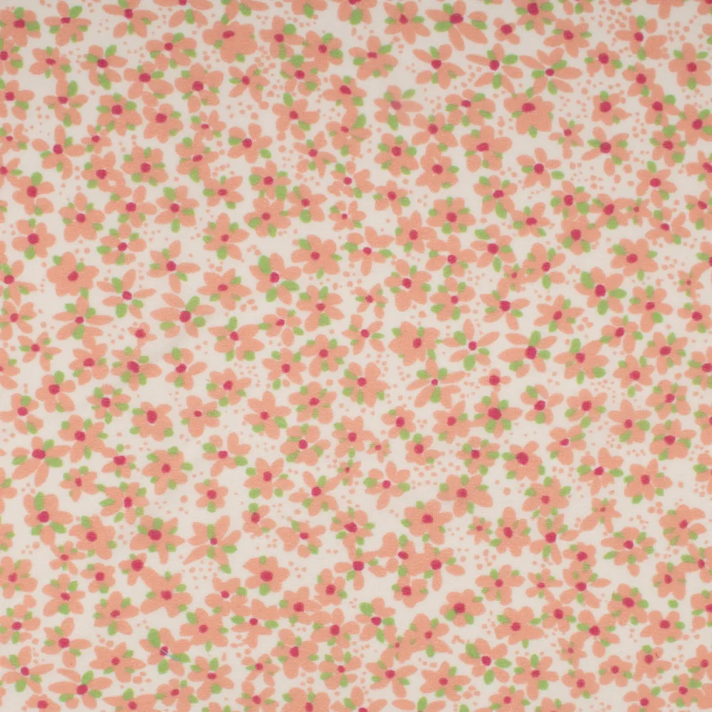 Crepe Print - DELPHINE - Daisy small - Peach