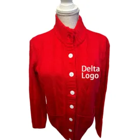 Custom Greek Cardigan Delta Sorority Sweater | Varsity Letter Embroidery Knitwear