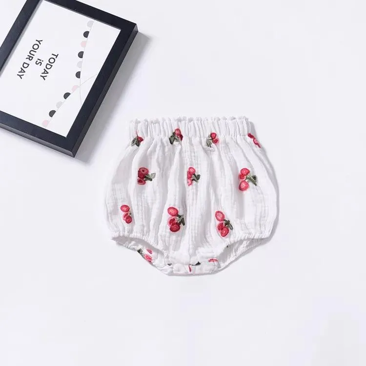 Cute Shorts Baby Little Girl Strawberry/Cherry Bread Pants Summer