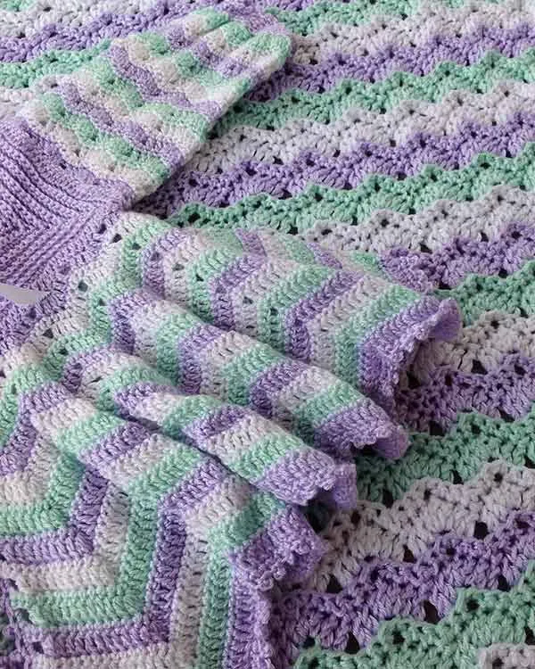 Dainty Ripple Layette Crochet Pattern