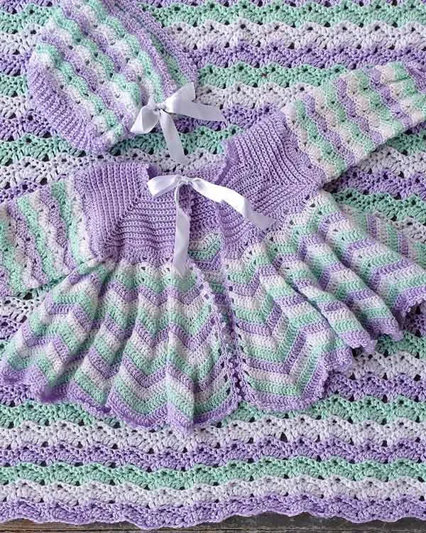 Dainty Ripple Layette Crochet Pattern