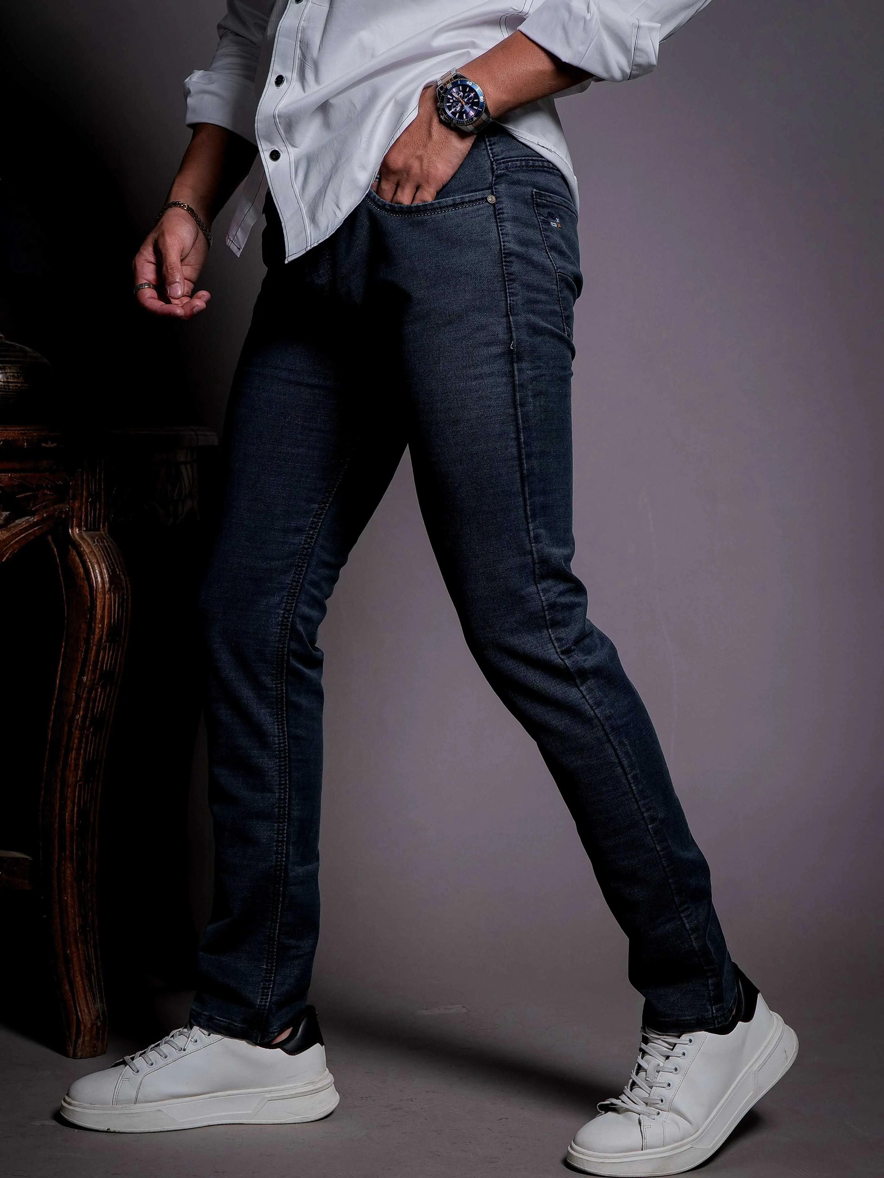 Dark Blue Skinny Stretch Jeans