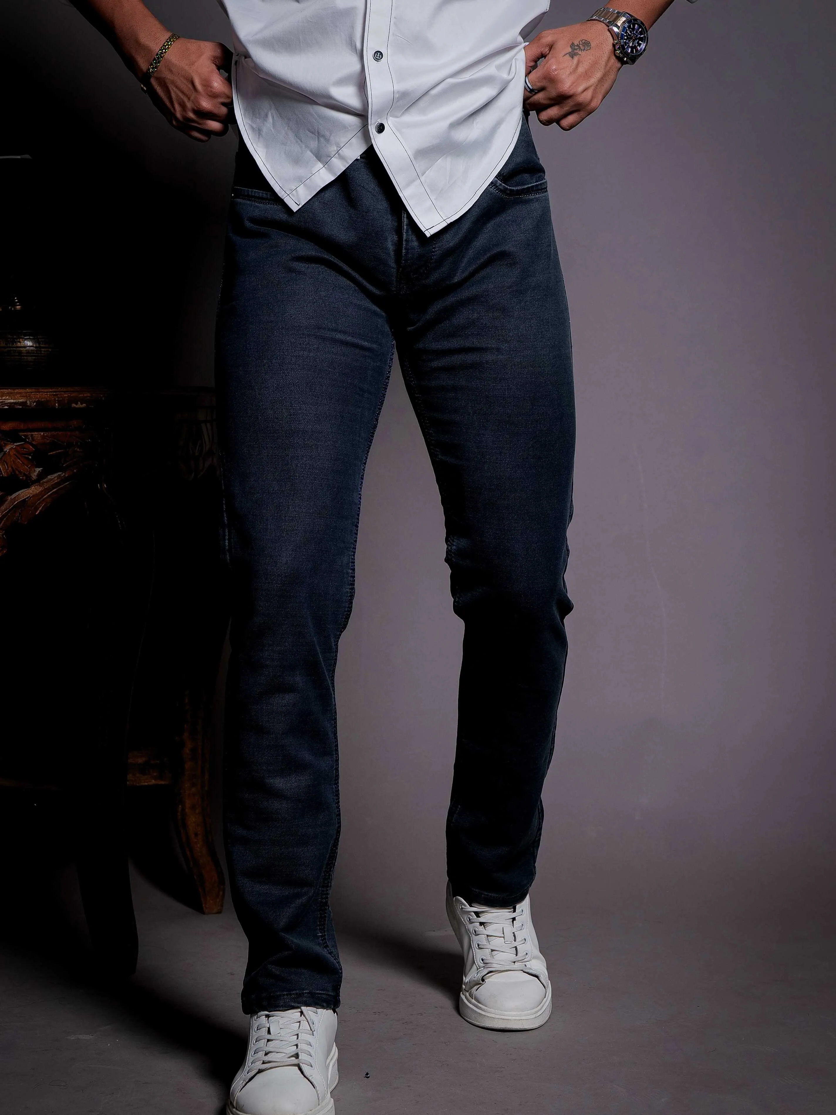 Dark Blue Skinny Stretch Jeans