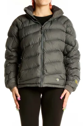 Dark Green Down-Filled Puffer Jacket