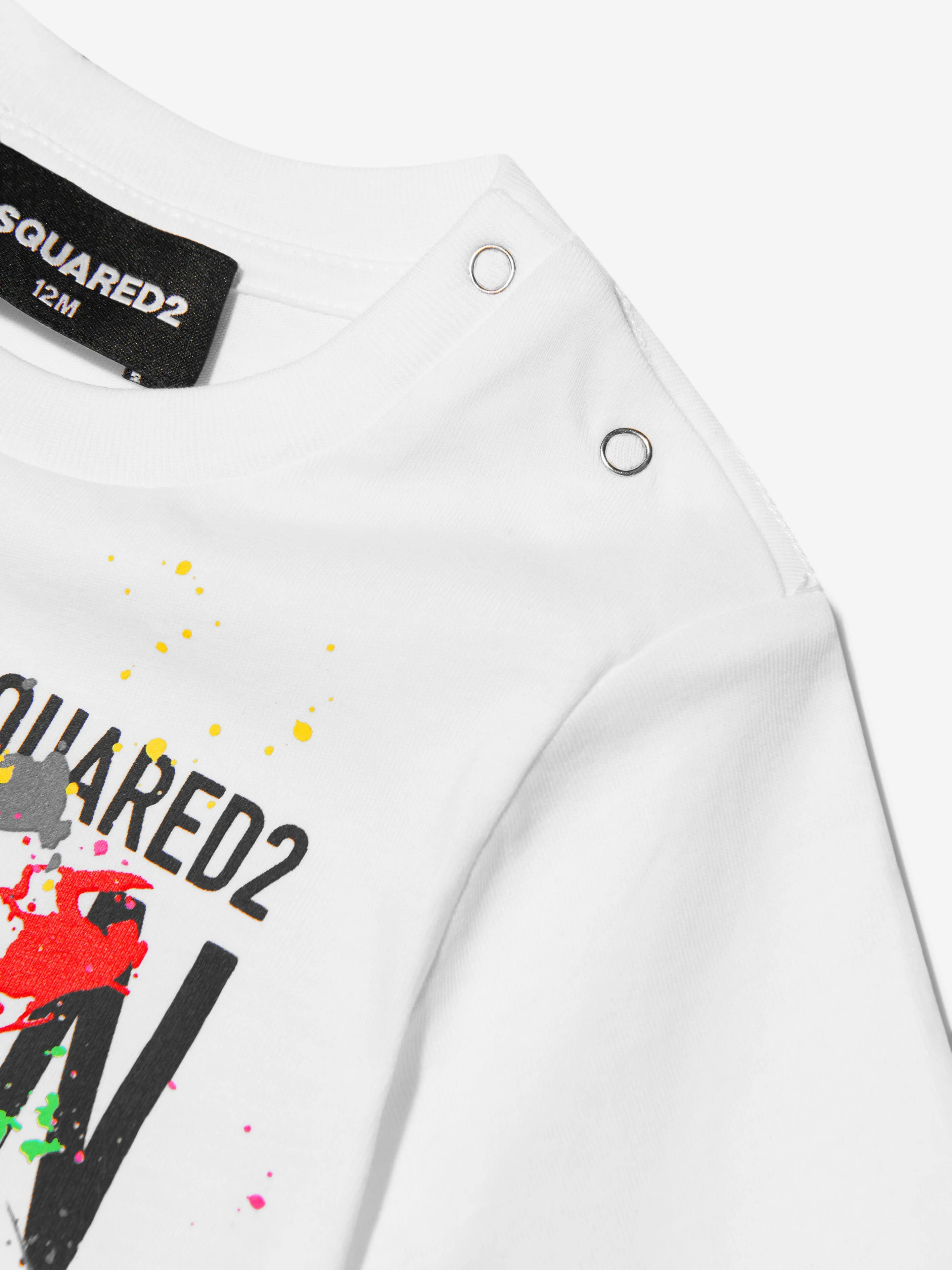 Dsquared2 Baby Paint Splatter Icon T-Shirt