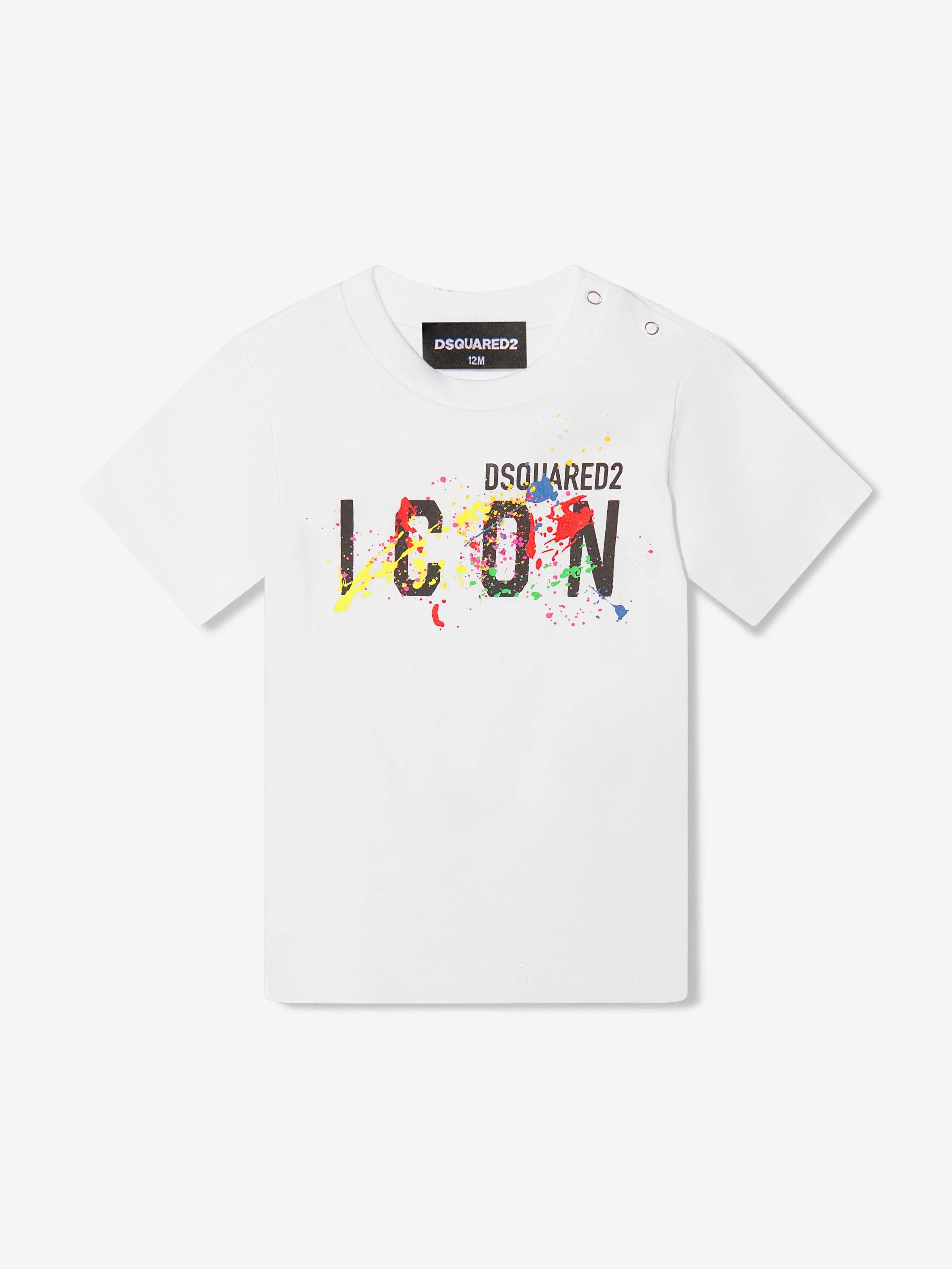 Dsquared2 Baby Paint Splatter Icon T-Shirt