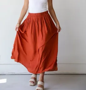 Elasticated flare  pleated skirts