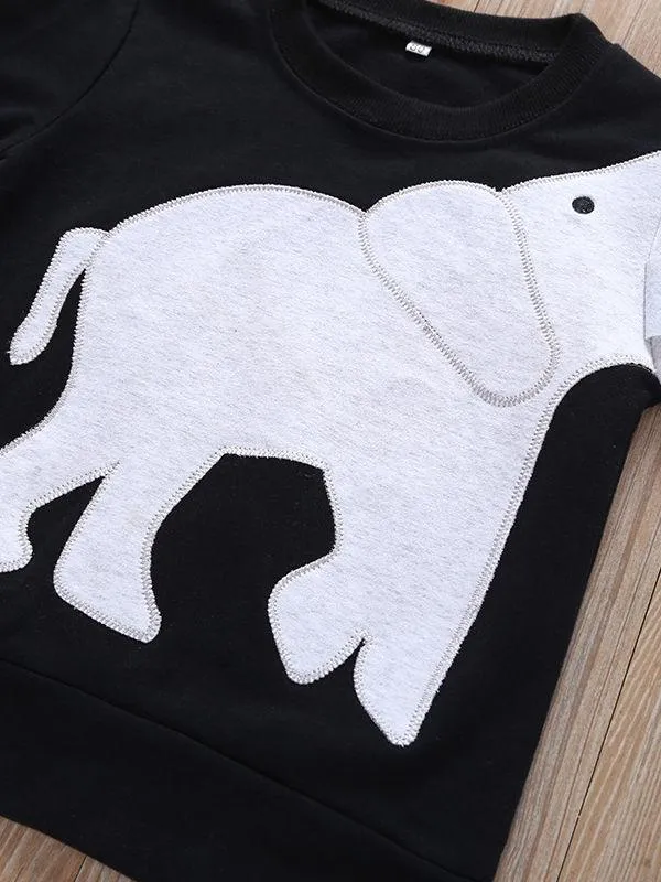 Elephant Style Spring Baby Toddler Boys Jumper T-shirt