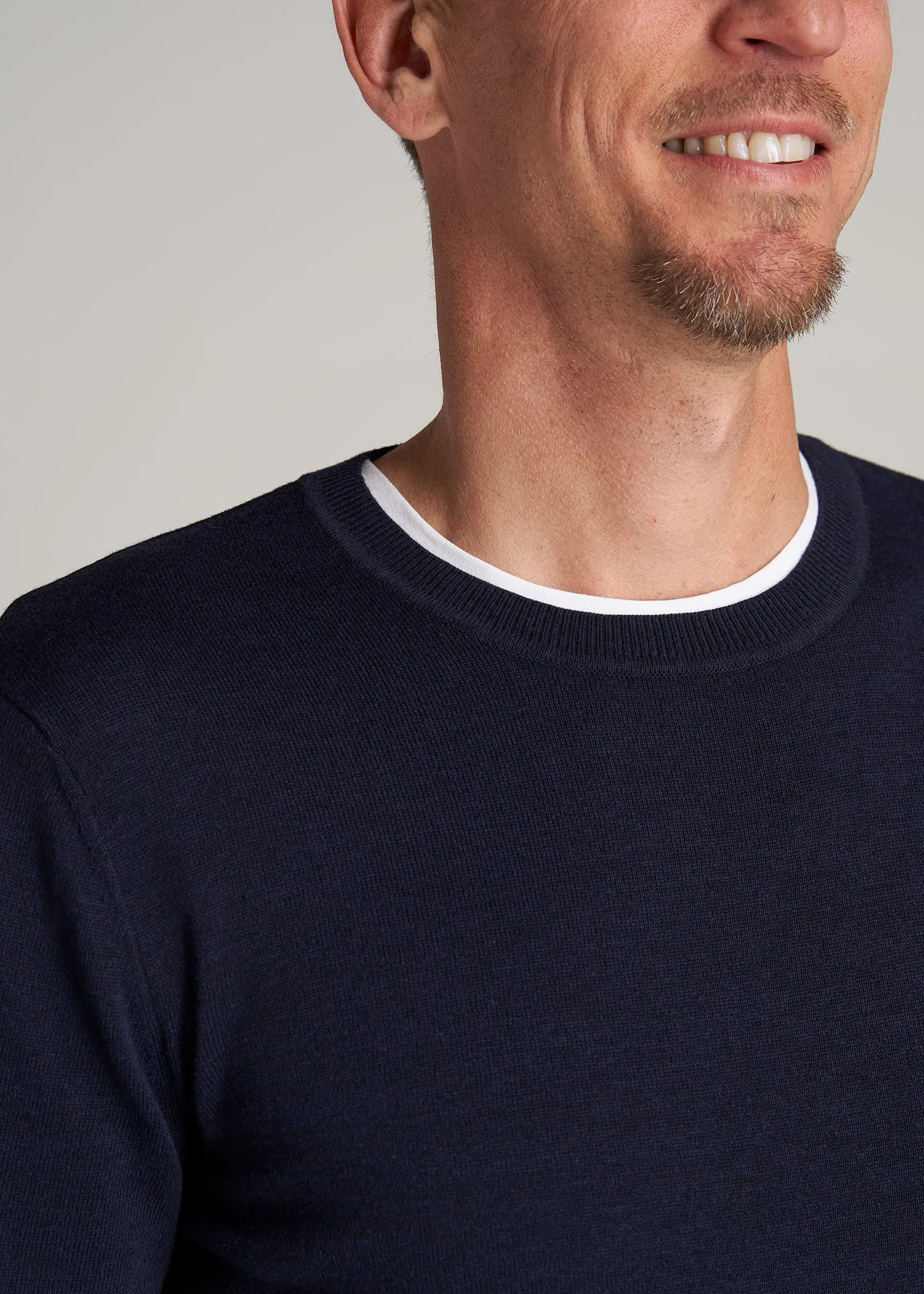 Everyday Crewneck Tall Men's Sweater in Patriot Blue