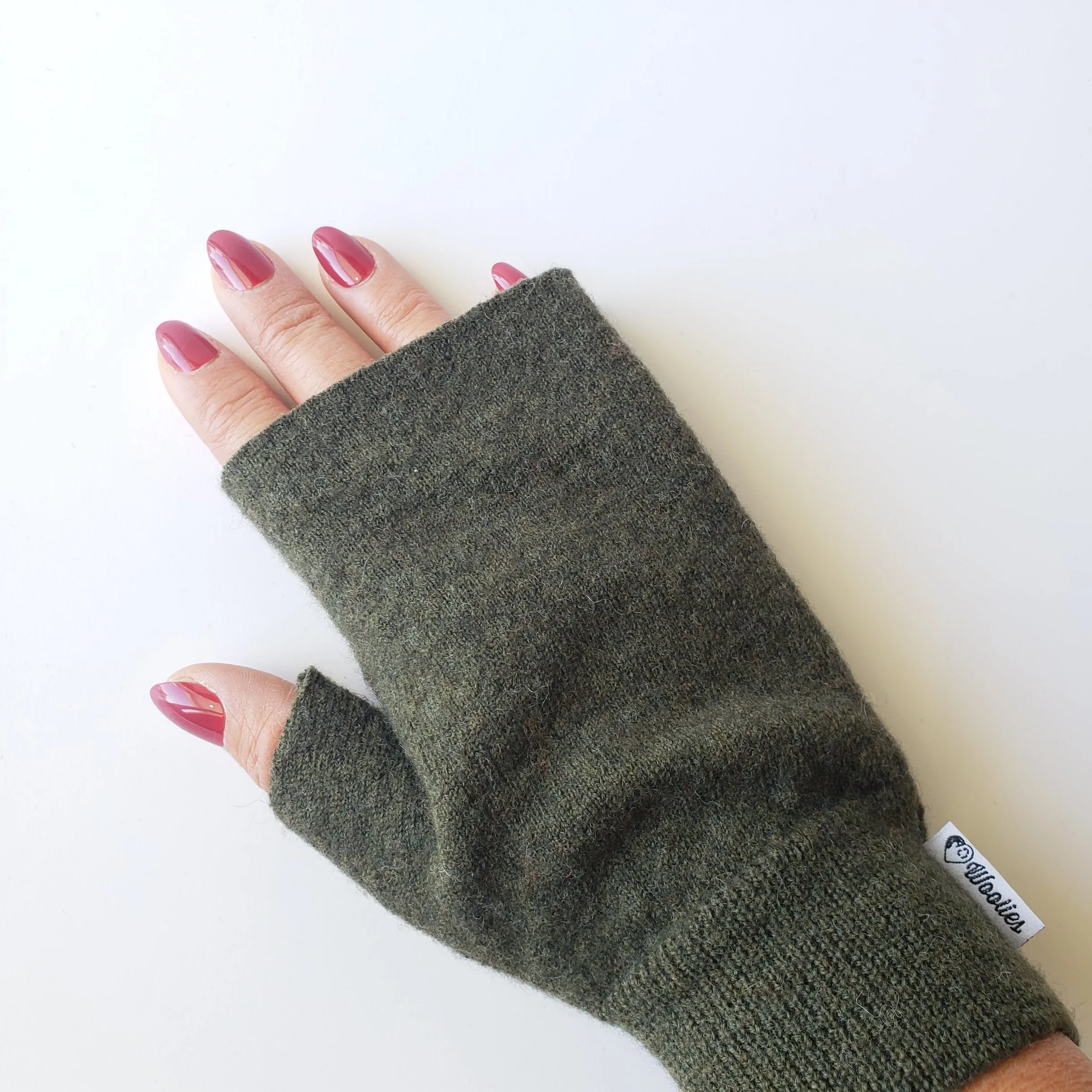 Fingerless Mittens | Teal & Lavender