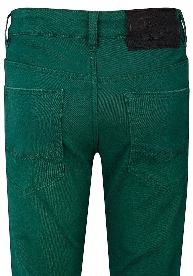 Girls Bottle Green Stretchy Skinny Jeans