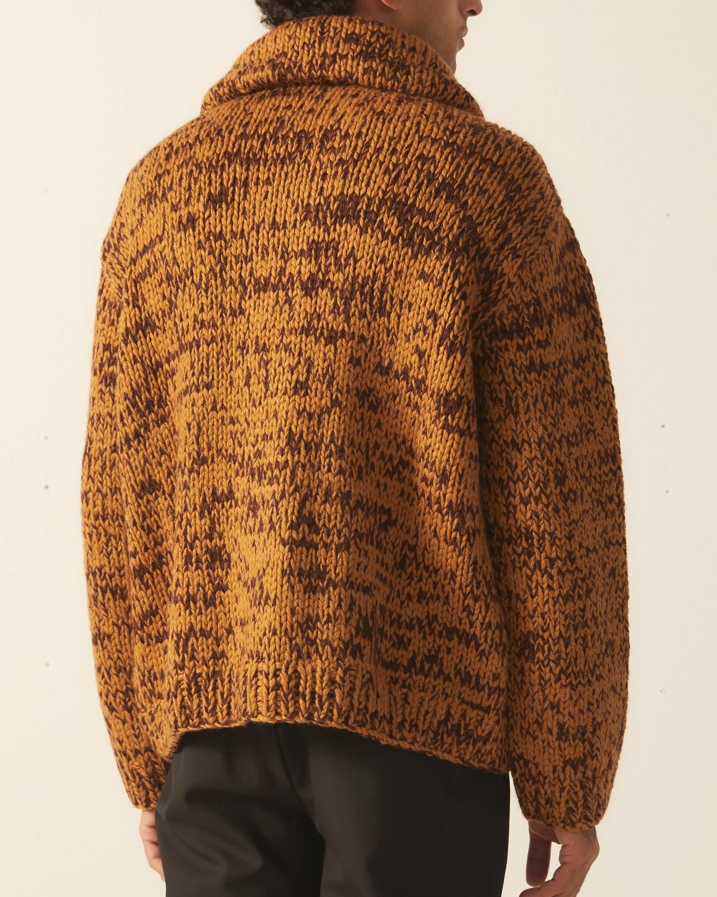 Gluckow Cardigan - Brown Yellow