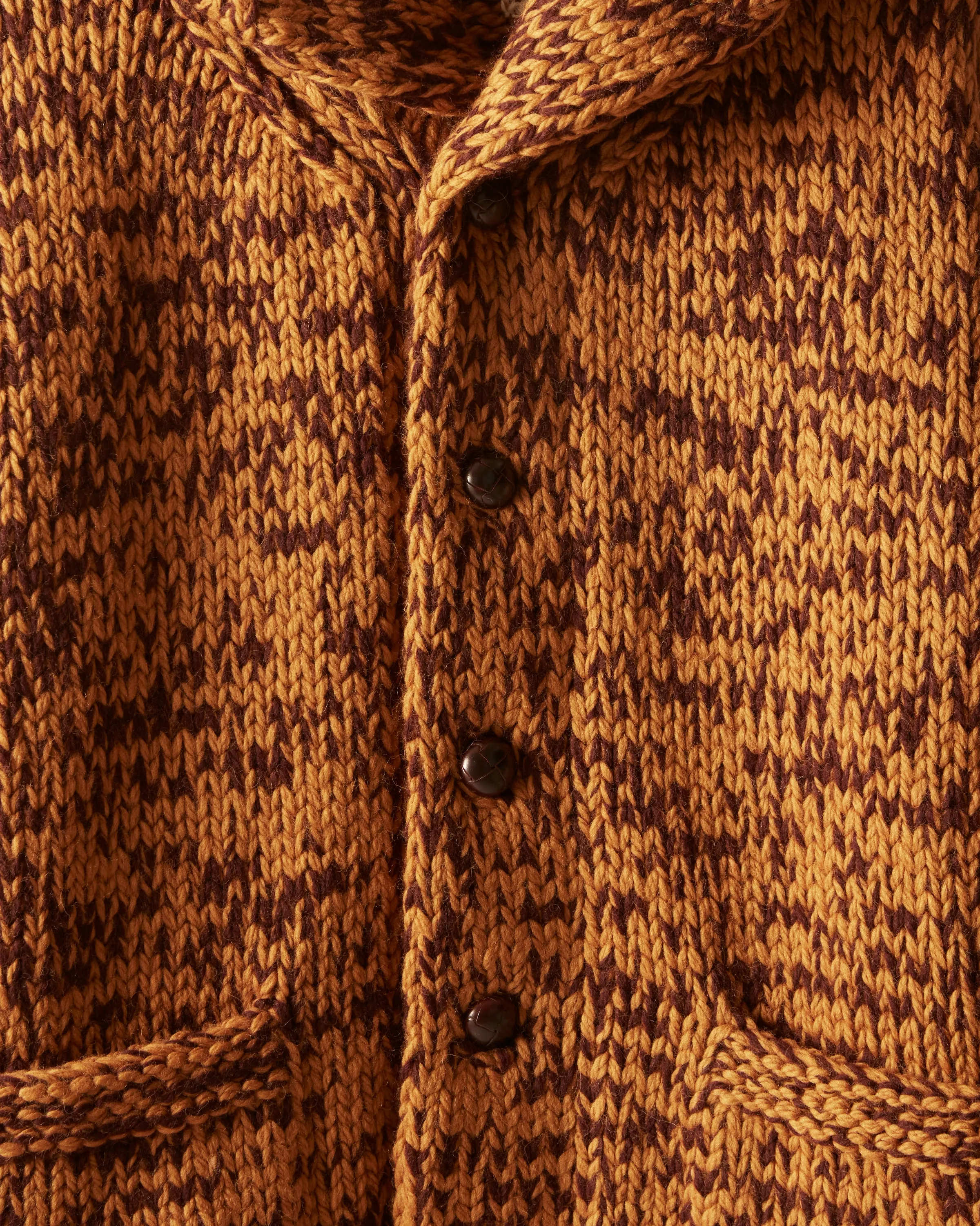 Gluckow Cardigan - Brown Yellow